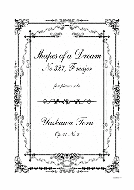 Shapes Of A Dream No 327 F Major Op 91 No 2 Sheet Music