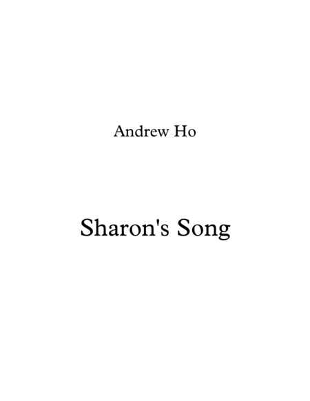 Sharons Song Sheet Music