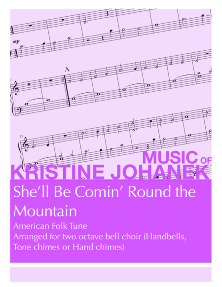 She Will Be Comin Round The Mountain 2 Octave Handbells Tone Chimes Or Hand Chimes Sheet Music