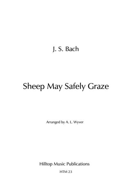 Free Sheet Music Sheep May Safely Graze Arr Flute And Bassoon