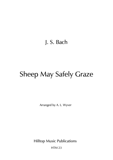 Sheep May Safely Graze Arr Flute And Bassoon Sheet Music