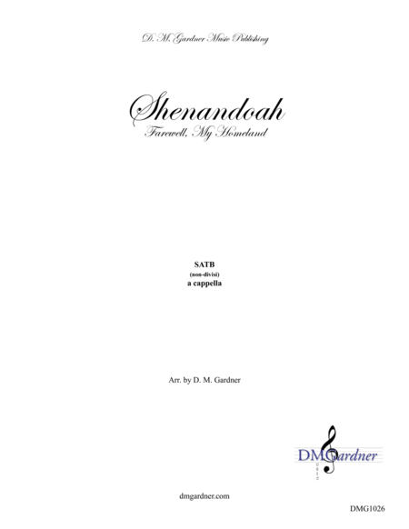 Free Sheet Music Shenandoah Farewell My Homeland Satb