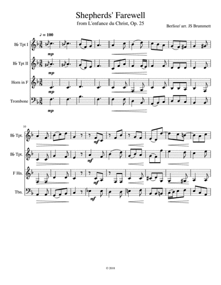 Shepherds Farewell Sheet Music