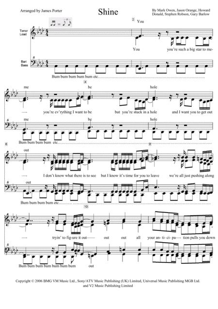 Free Sheet Music Shine Ladies Barbershop Arr