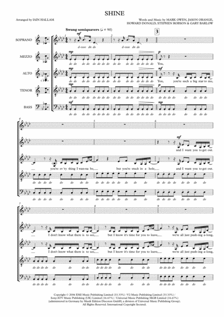 Shine Smatb A Cappella Sheet Music