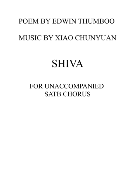 Free Sheet Music Shiva Non Ebook Edition