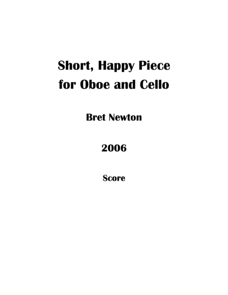 Short Happy Piece For Oboe And Cello Sheet Music