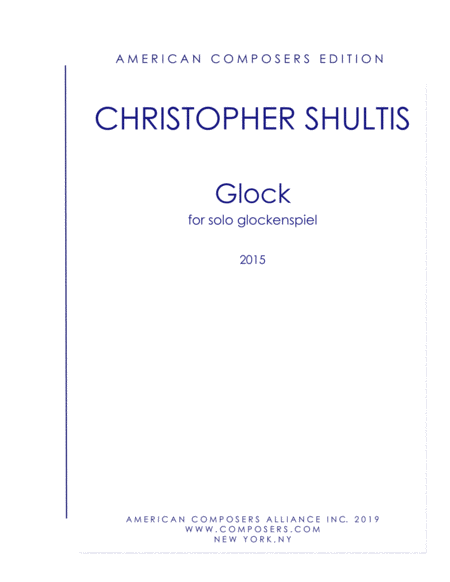 Shultis Glock Sheet Music