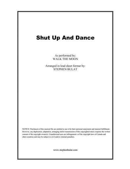 Shut Up And Dance Walk The Moon Lead Sheet In Original Key Of Db Sheet Music