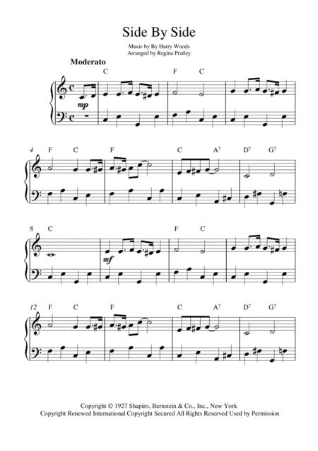 Side By Side Piano Solo With Chords Sheet Music