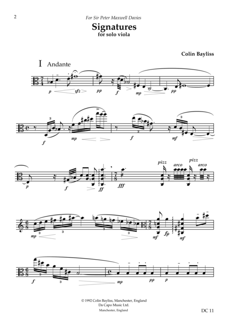 Free Sheet Music Signatures For Solo Viola