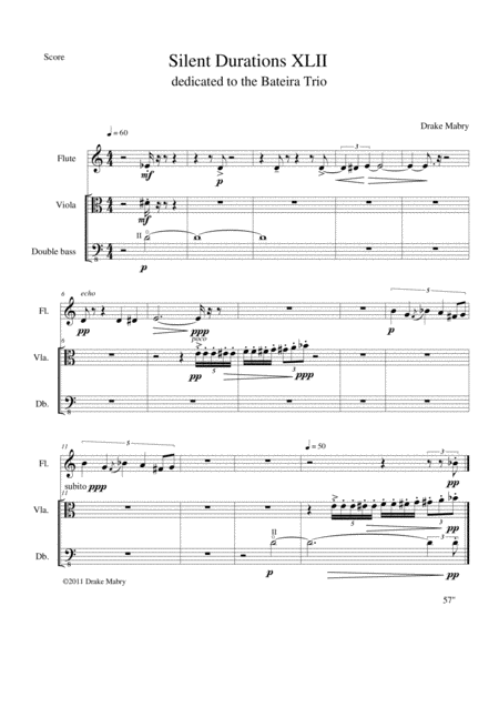 Free Sheet Music Silent Durations Xlii