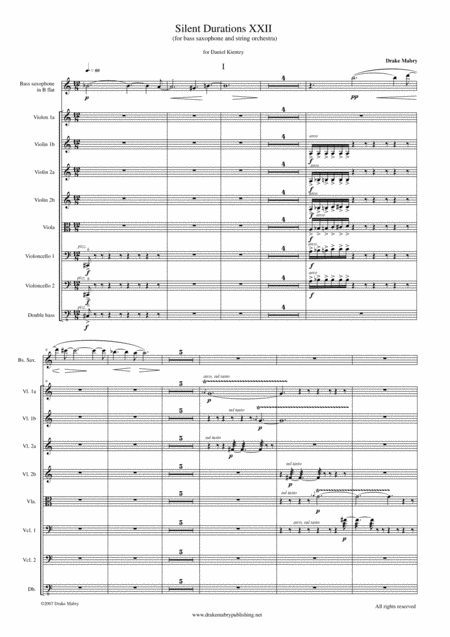 Silent Durations Xxii Score Sheet Music