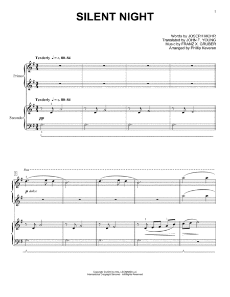 Silent Night Arr Phillip Keveren Sheet Music