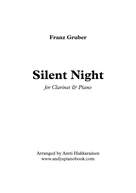 Free Sheet Music Silent Night Clarinet In Bb Piano