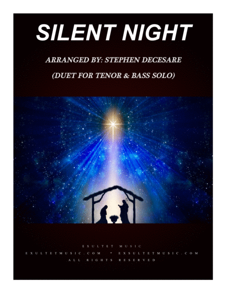 Silent Night Duet For Tenor And Bass Solo Sheet Music