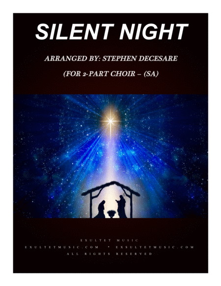 Silent Night For 2 Part Choir Sa Sheet Music