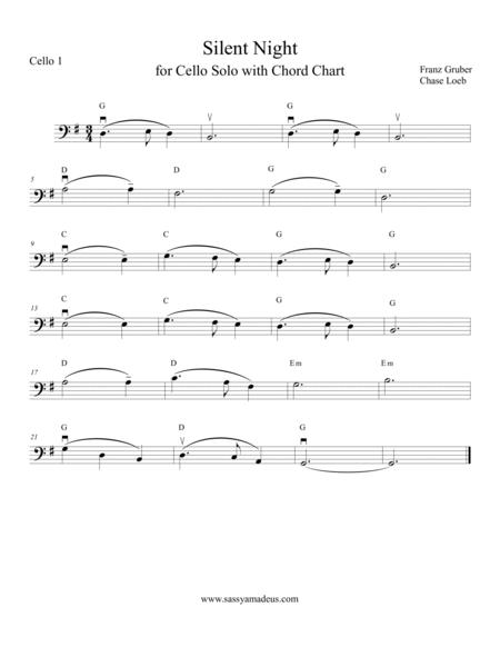 Silent Night For Cello Sheet Music