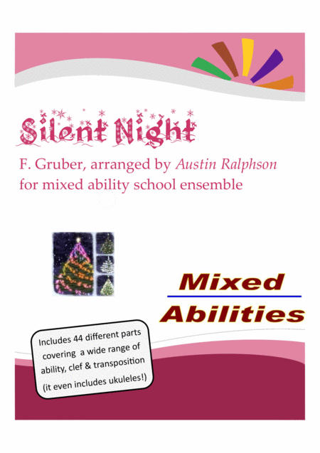 Free Sheet Music Silent Night For School Ensembles Mixed Abilities Classroom Ensemble Piece