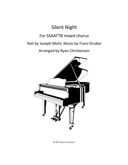 Free Sheet Music Silent Night For Ssaattbb Choir