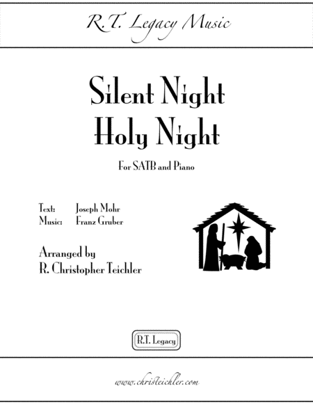 Free Sheet Music Silent Night Holy Night Satb And Piano