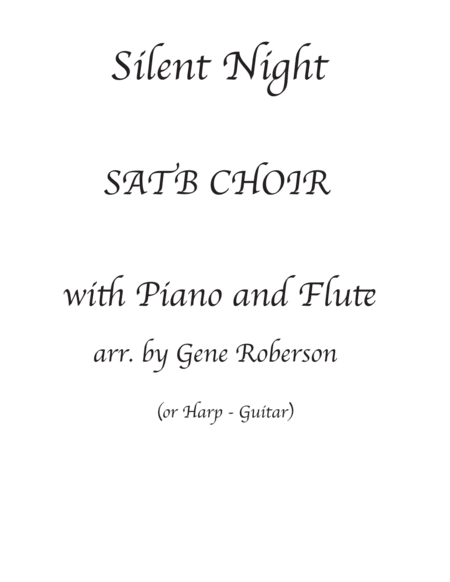 Silent Night Satb With Flute Solo Sheet Music