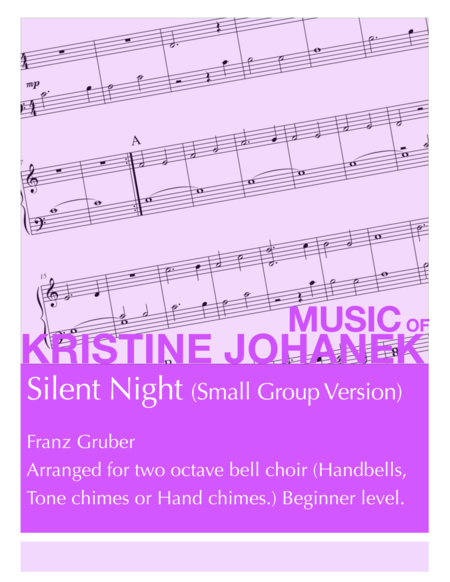 Free Sheet Music Silent Night Small Group Version 2 Octave Handbells Tone Chimes Or Hand Chimes