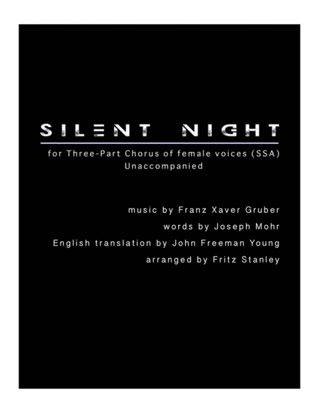 Free Sheet Music Silent Night Ssa A Cappella