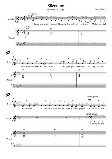 Free Sheet Music Silentium