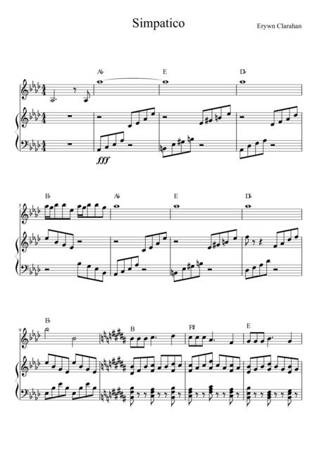 Simpatico Sheet Music