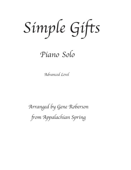 Free Sheet Music Simple Gifts Advanced Piano Solo