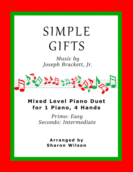 Simple Gifts Easy Piano Duet 1 Piano 4 Hands Sheet Music