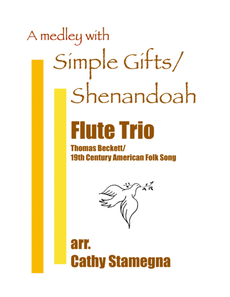 Simple Gifts Shenandoah For Flute Trio Sheet Music