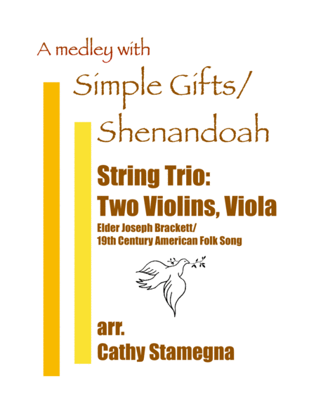 Free Sheet Music Simple Gifts Shenandoah For String Trio Two Violins Viola Score Set Of Parts