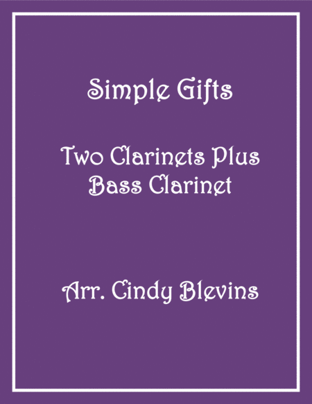 Simple Gifts Two Clarinets And Bass Clarinet Sheet Music