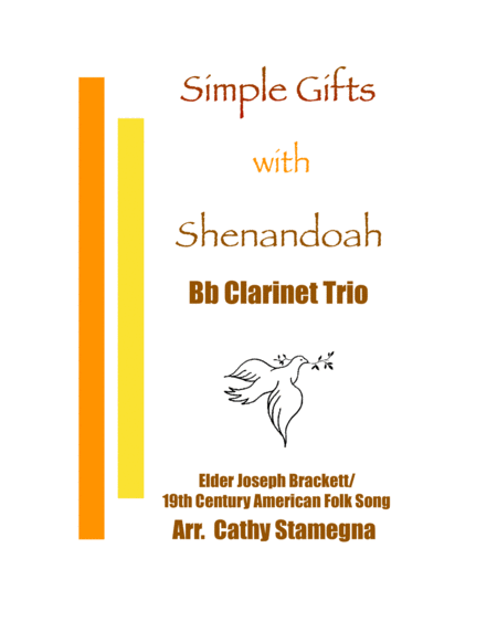 Free Sheet Music Simple Gifts With Shenandoah Bb Clarinet Trio