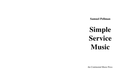 Simple Service Music Sheet Music