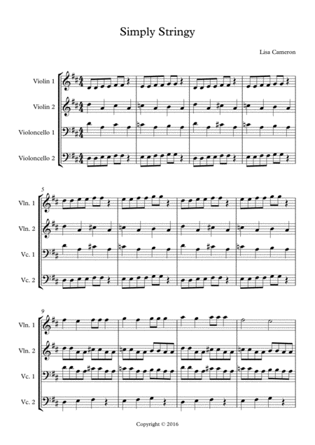 Free Sheet Music Simply Stringy