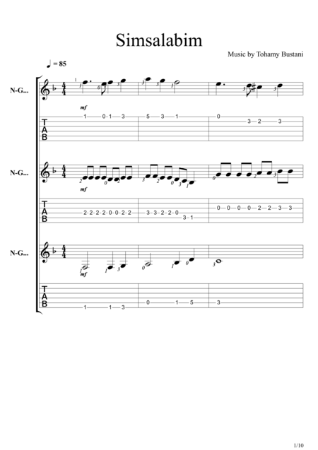 Free Sheet Music Simsalabim