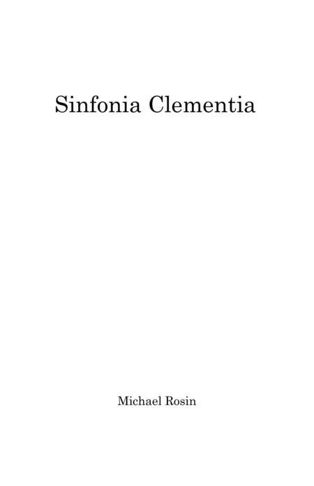 Free Sheet Music Sinfonia Clementia