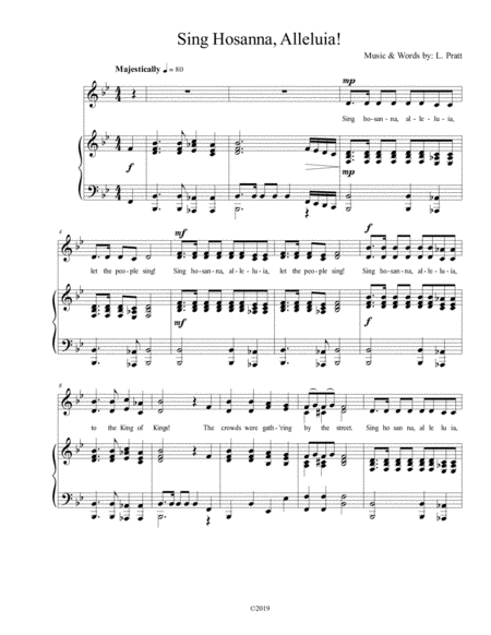 Free Sheet Music Sing Hosanna Alleluia