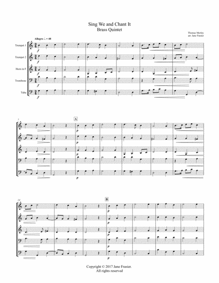 Free Sheet Music Sing We And Chant It