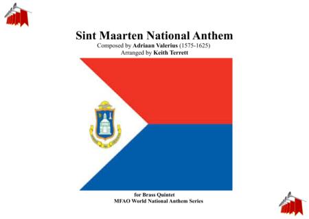 Free Sheet Music Sint Maarten National Anthem For Brass Quintet