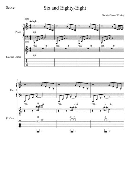 Six And Eighty Eight Op 4 Sheet Music