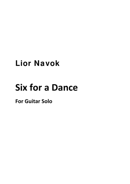 Free Sheet Music Six For A Dance For Solo Classical Guitar