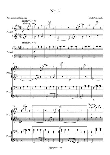 Skaters Waltz Theme 2 Sheet Music