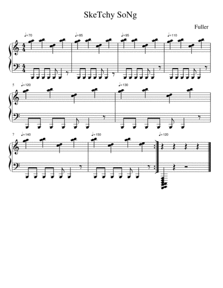 Sketchy Song Sheet Music