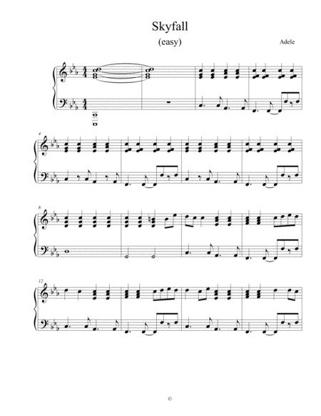 Free Sheet Music Skyfall Easy Piano Level