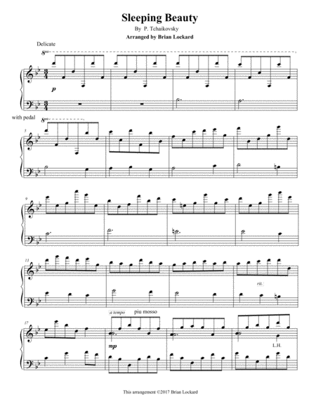 Free Sheet Music Sleeping Beauty Advanced Piano Solo