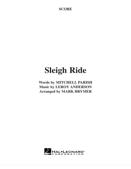 Sleigh Ride Arr Mark Brymer Full Score Sheet Music